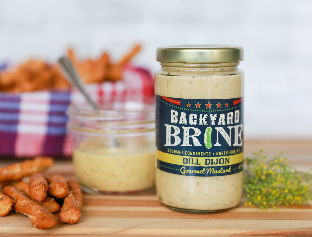 Backyard Brine - Dill Dijon Gourmet Mustard, 8 oz Jar, 6-Pack - Backyard Brine Pickles Condiments and Gourmet Products