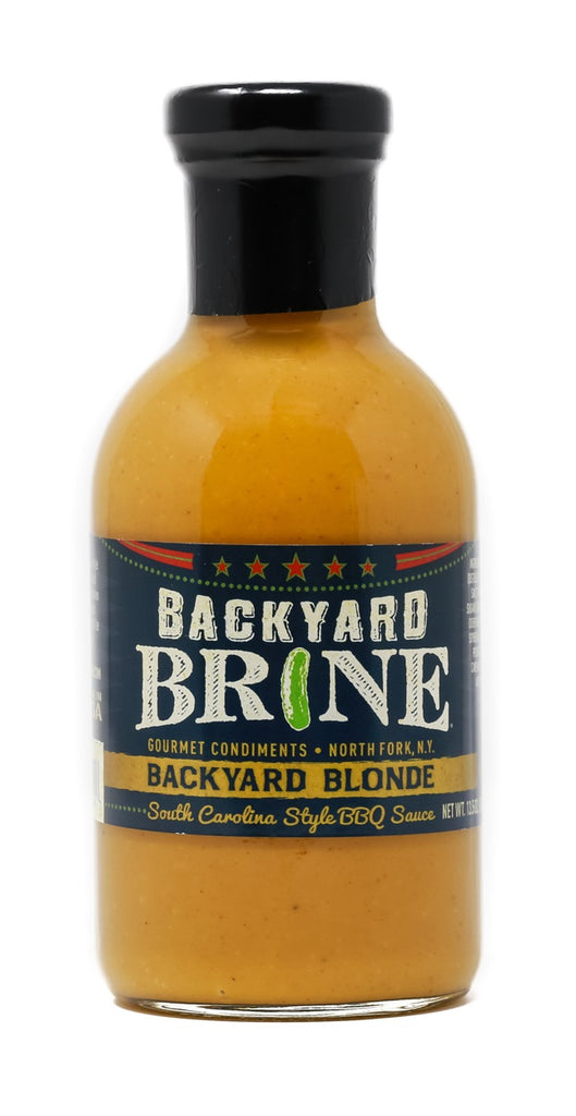 Backyard Blonde Mustard BBQ Sauce South Carolina, 13.5 oz Jar, 6-Pack - Backyard Brine Pickles Condiments and Gourmet Products