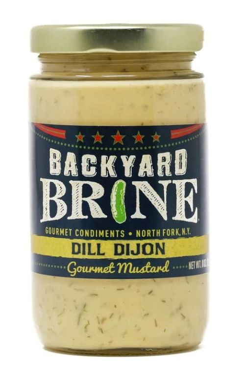 Backyard Brine - Dill Dijon Gourmet Mustard, 8 oz Jar, 6-Pack - Backyard Brine Pickles Condiments and Gourmet Products