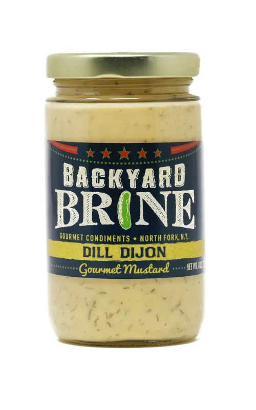 Backyard Brine - Dill Dijon Gourmet Mustard, 8 oz Jar, 6-Pack - Backyard Brine Pickles Condiments and Gourmet Products