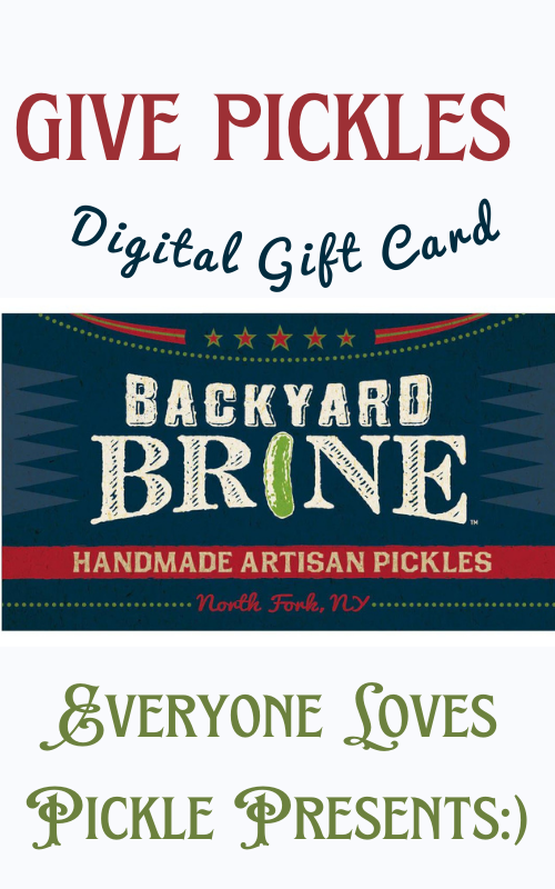 Digital Gift Card - Backyard Brine Pickles Condiments and Gourmet Products