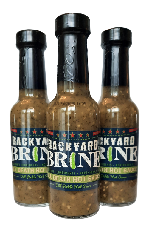 Backyard Brine - Dill Death Hot Sauce Dill Pickle Hot Sauce, Level: Mild, 5 fl oz Bottle, 6-Pack - Backyard Brine Pickles Condiments and Gourmet Products