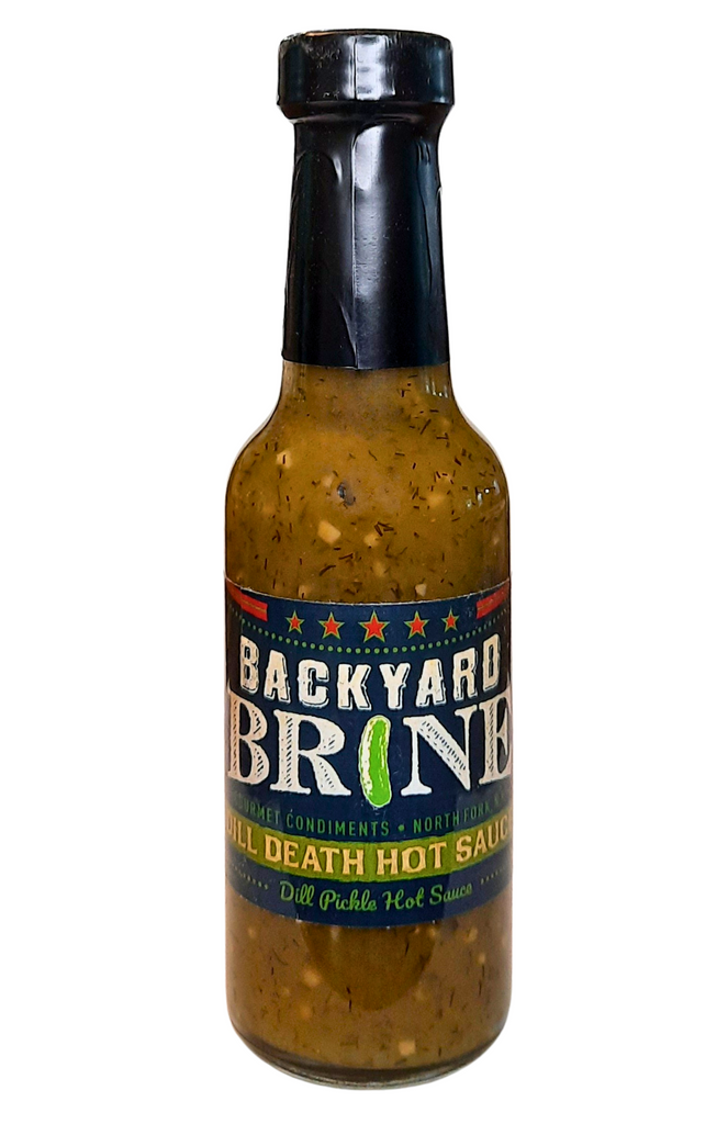 Dill Death Hot Sauce Dill Pickle Hot Sauce, Level: Mild, 5 fl oz Bottle, 6-Pack - Backyard Brine Pickles Condiments and Gourmet Products