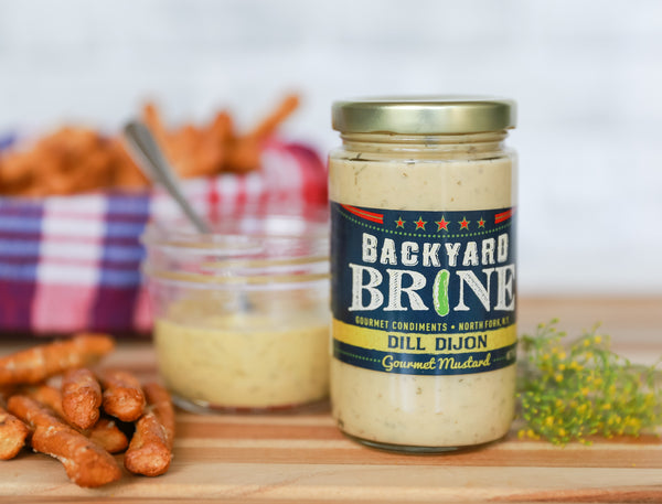 Backyard Brine - Dill Dijon Gourmet Mustard, 8 oz Jar, 6-Pack - Backyard Brine Pickles Condiments and Gourmet Products