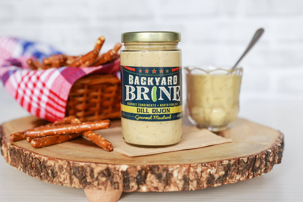 Backyard Brine - Dill Dijon Gourmet Mustard, 8 oz Jar, 6-Pack - Backyard Brine Pickles Condiments and Gourmet Products