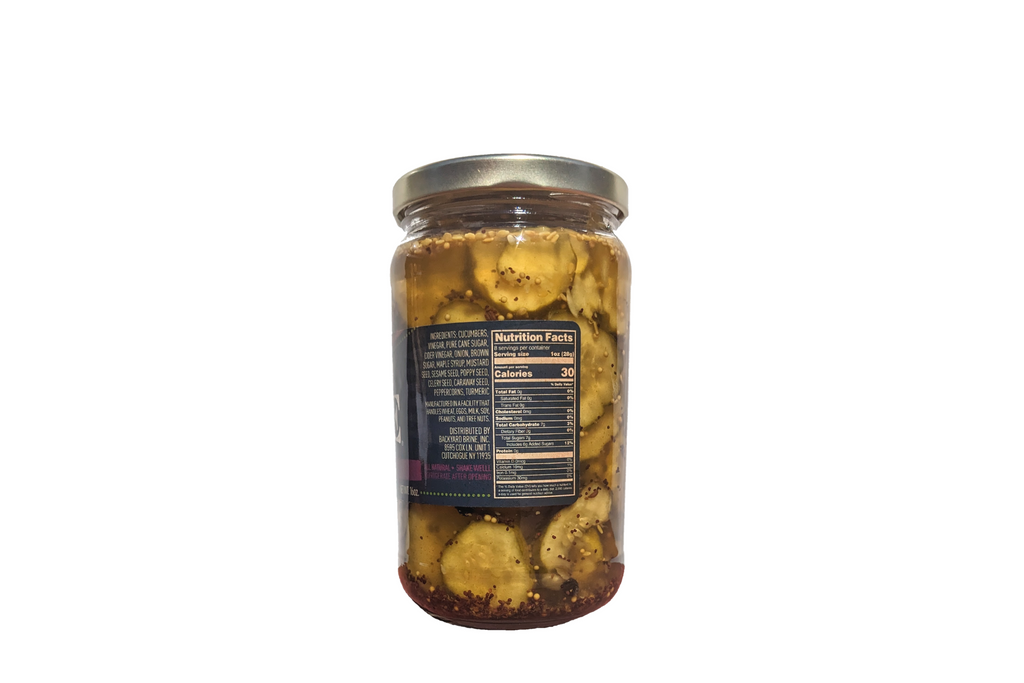 Backyard Brine - Everything Bread And Butter Pickle Crinkle Cut Chips, 16 oz Jar, 6-Pack - Backyard Brine Pickles Condiments and Gourmet Products