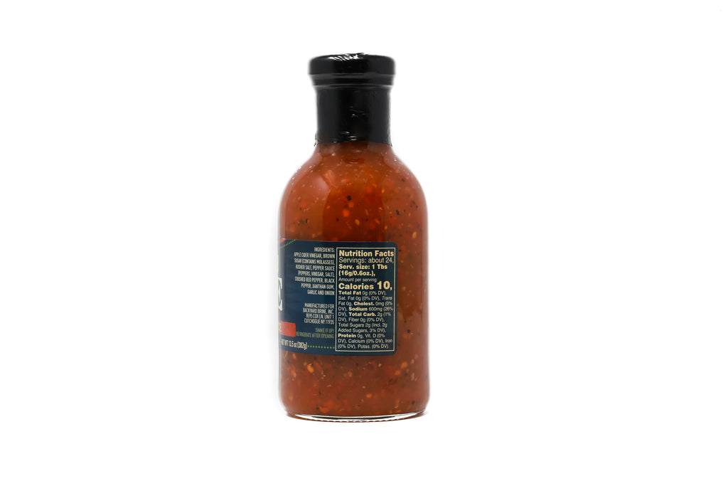 Backyard Brine - Fire Pit Mop Sauce Vinegar Sauce with a Kick, 13.5 oz Jar, 6-Pack - Backyard Brine Pickles Condiments and Gourmet Products