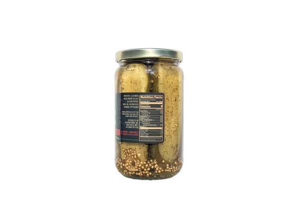 Backyard Brine Jalapeno Dill Spicy Dill Pickle Halves, 16 oz Jar, 6-Pack - Backyard Brine Pickles Condiments and Gourmet Products