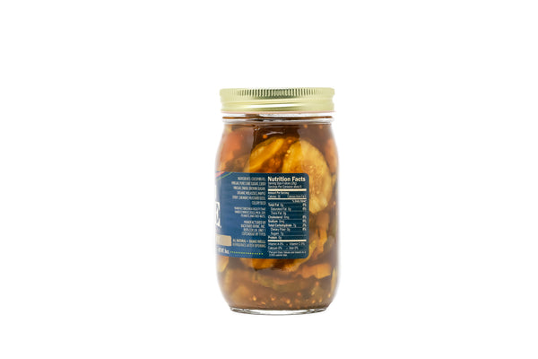 Backyard Brine Pumpernickel Ry-Ry Bread and Butter Pickle Crinkle Cut Chips, 16 oz Jar, 6-Pack - Backyard Brine Pickles Condiments and Gourmet Products