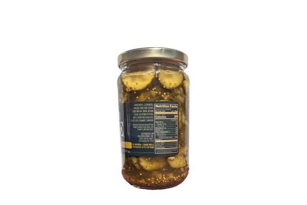 Backyard Brine - Sweet Heat Jalapeno Bread and Butter Pickle Crinkle Cut Chips, 16 oz Jar, 6-Pack - Backyard Brine Pickles Condiments and Gourmet Products
